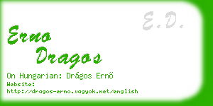 erno dragos business card
