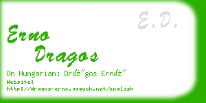 erno dragos business card